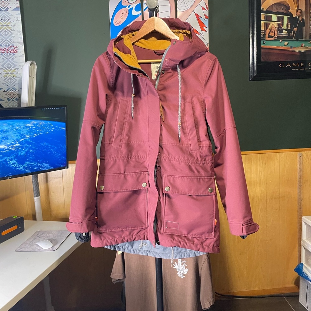 Holden Women's Maroon Hooded Ski Jacket size M